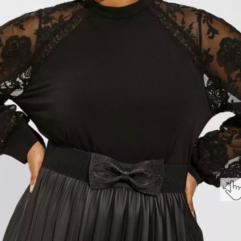 Torrid Black Glitter Bow Belt